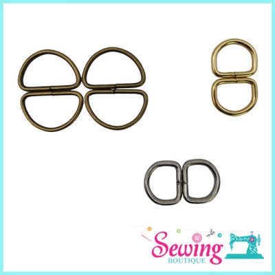 RING - D SHAPE-METAL-2CM (2PCS/PK)